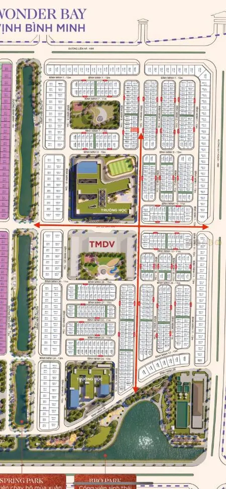 Bán Liền Kề 96m2 đường 13m, Vinhomes Wonder City, Dãy Bình Minh 05